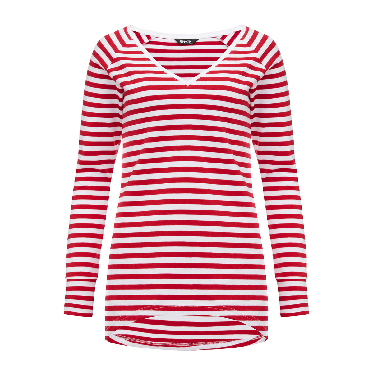 Longsleeve Daily Basic Paski Czerwone