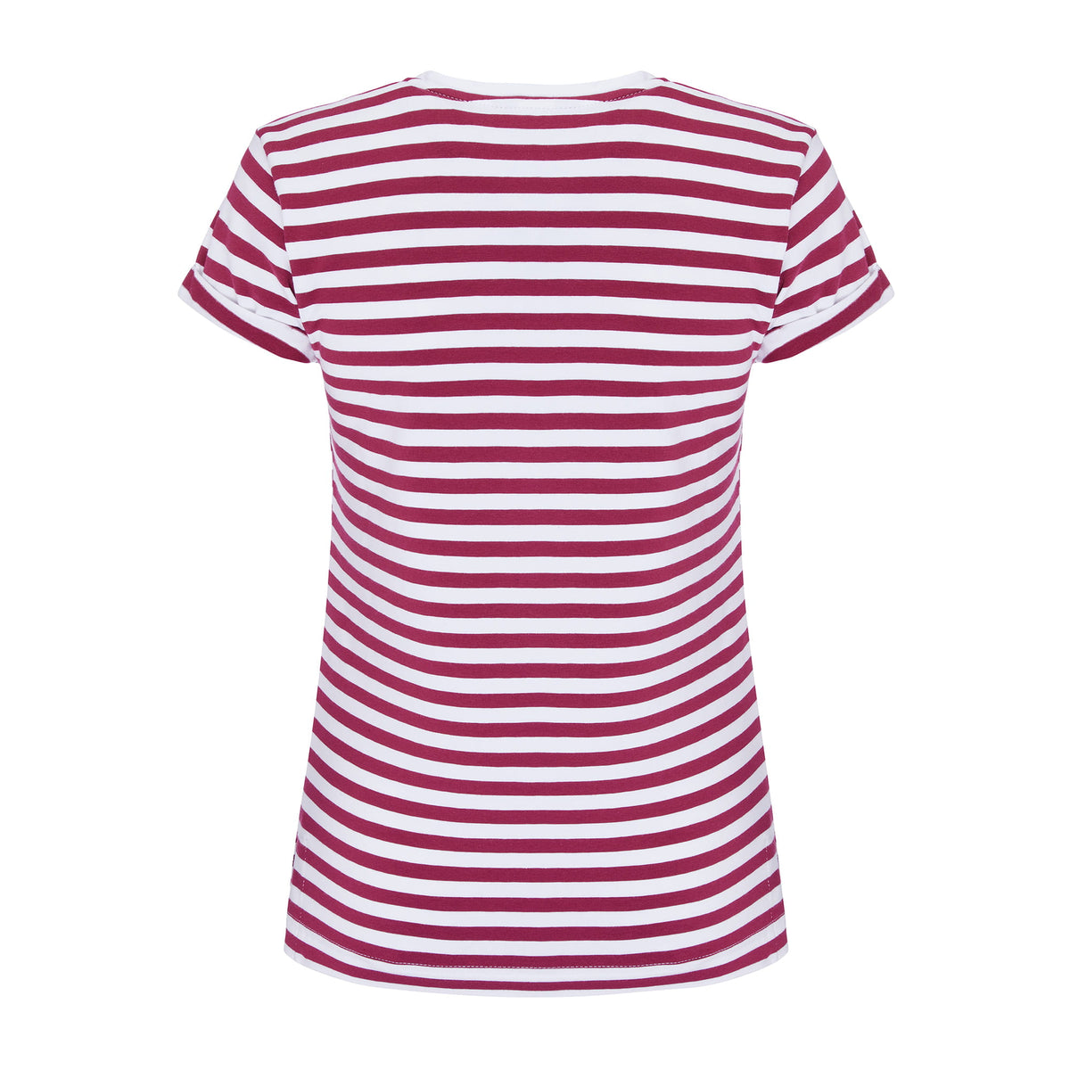 T-shirt Prosta Historia Paski Burgund