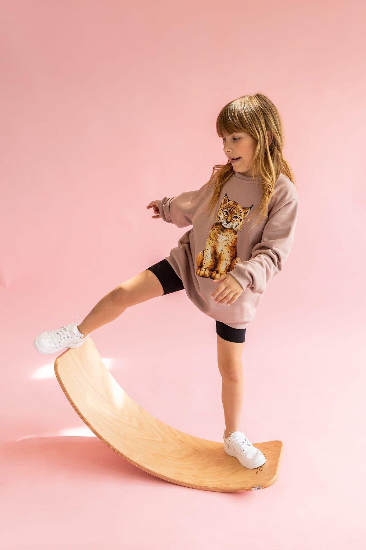 Bluza Kids z Rysiem Smoky Pink