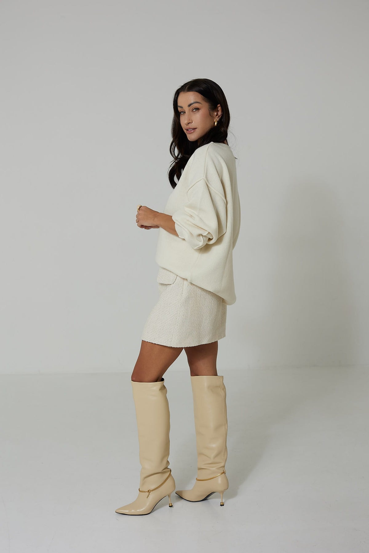 Sweter Cashmere Hug Ecru