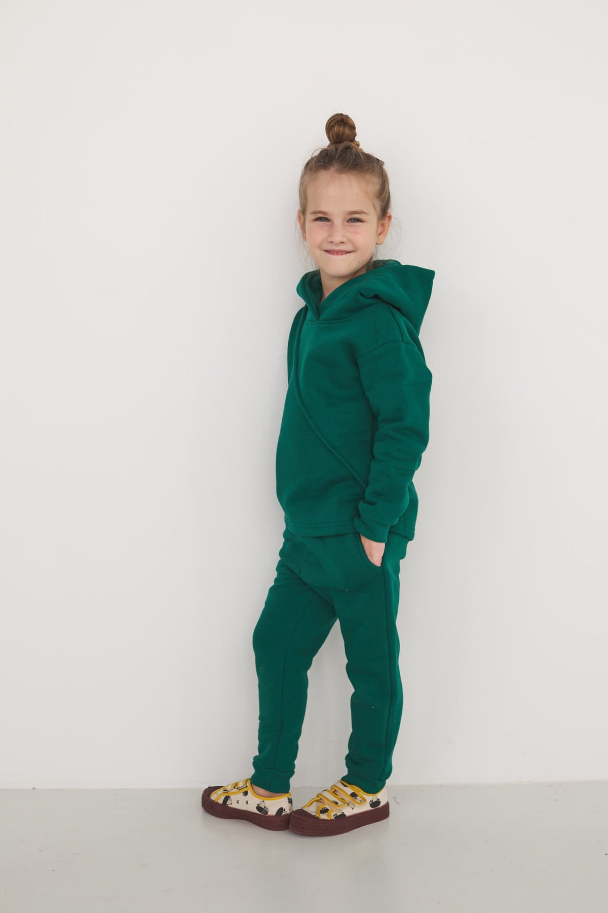 Spodnie Soft Line Kids Butelkowa Zieleń