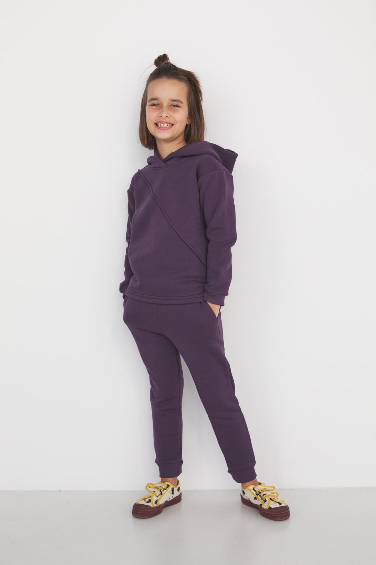 Spodnie Soft Line Kids Śliwka