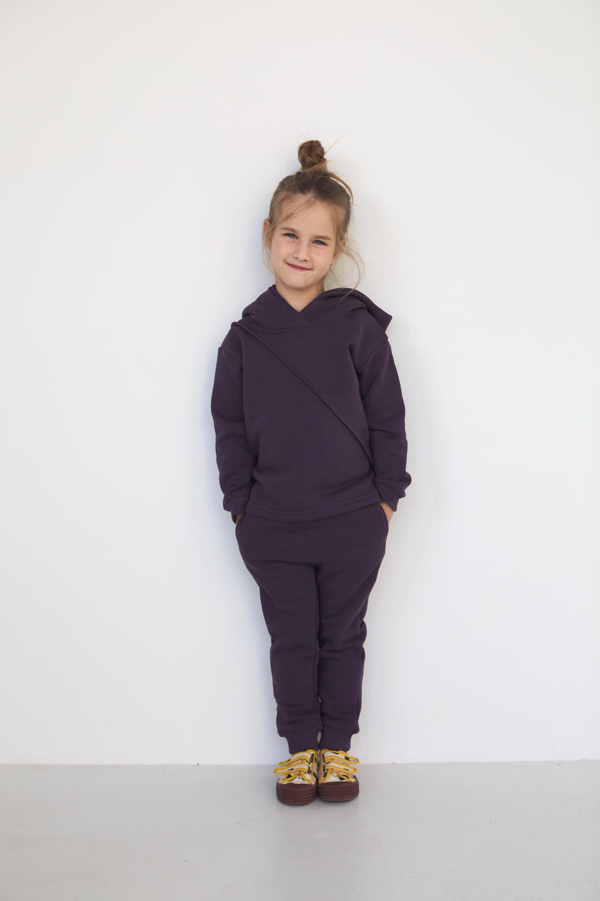 Spodnie Soft Line Kids Śliwka