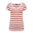 T-shirt Perfect Lines Szerokie Paski Koniak Róż