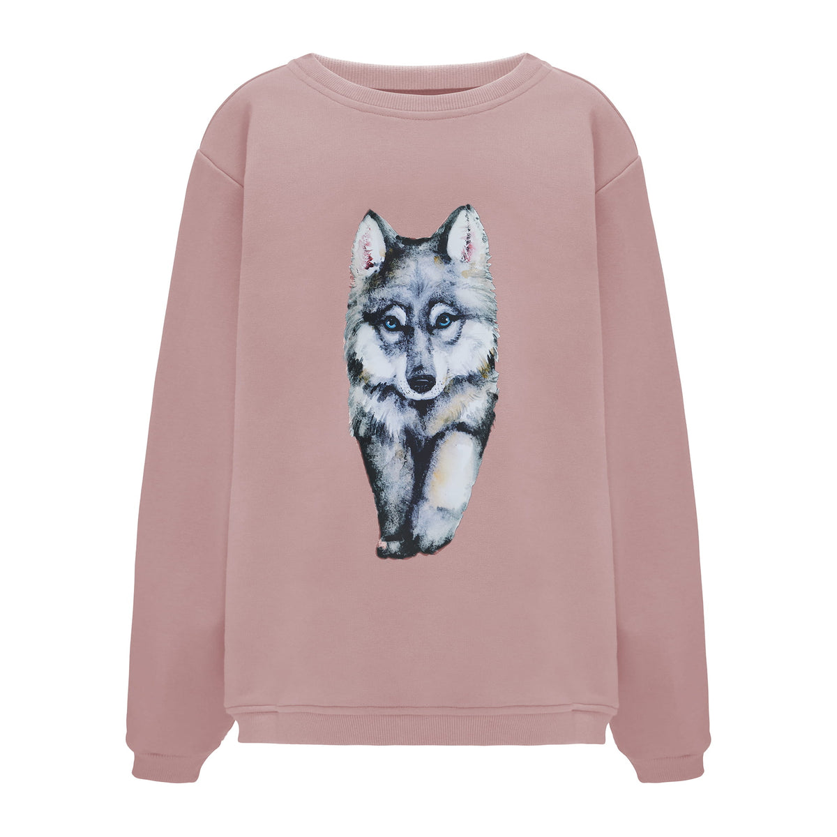 Bluza Kids z Wilkiem Brudny Róż