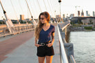 T-shirt Perfect Lines Granat